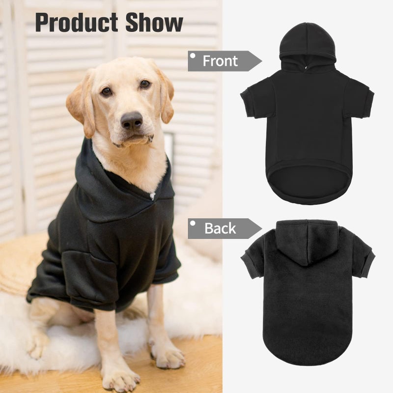 BINGPET Dog Hoodies - Fleece Lined Fall Dog Puppy Sweatshirt Soft Warm Sweater Winter Hooded Clothes for Small Medium Large Dogs & Cats - Image 3